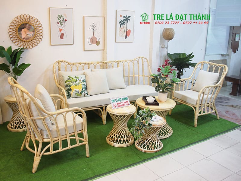 Bàn Ghế Mây Ban Công - BGMBC006